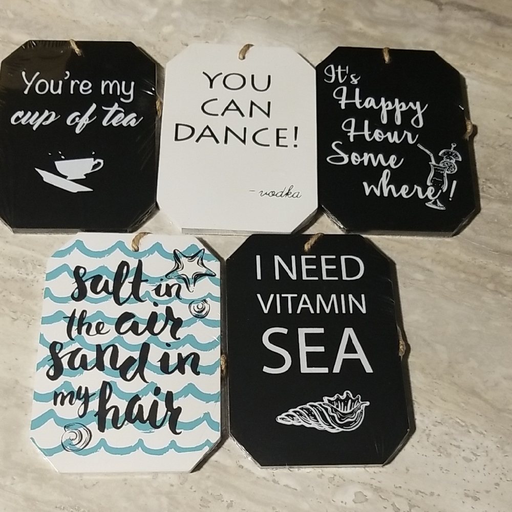 Set of 5 Fun Quote Signs